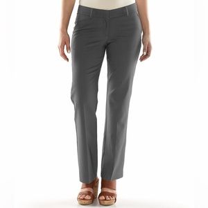 Women’s Apt 9 Torie Modern Fit Straight Leg Dress Pants, Size 4, Gray